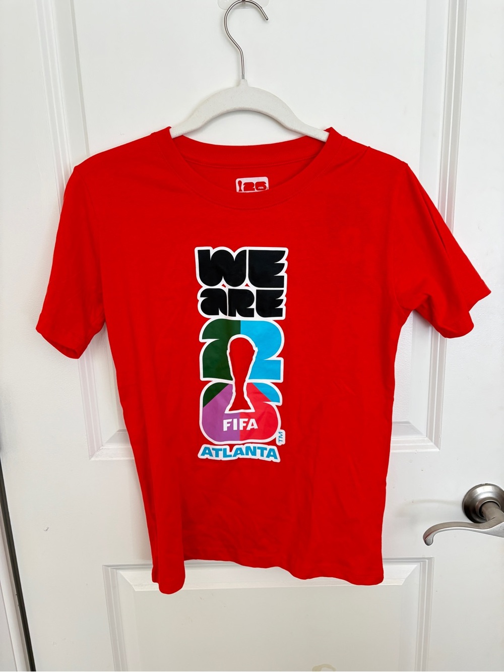 NWT FIFA Official Licensed Atlanta World Cup 2026 Red Kid’s XL 10-12 T-Shirt